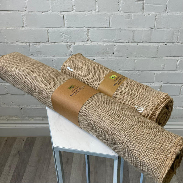 Jute Hessian Natural - 30cm wide x 9m long JUT014