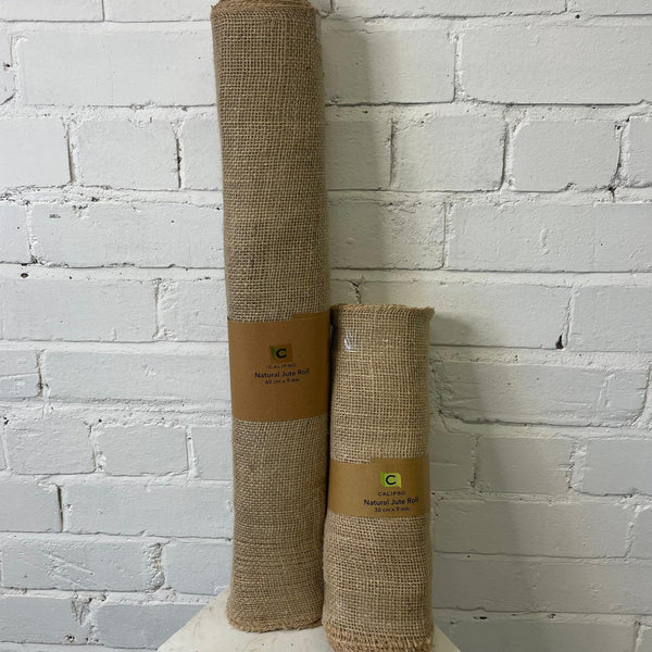 Jute Hessian Natural - 30cm wide x 9m long JUT014