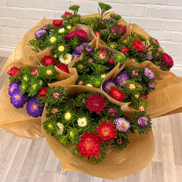 FARM SHOP FLOWERS - Japanese Asters 6 bunches