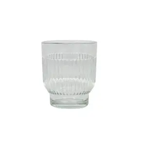 GLASS-Ceres Ribbed Votive H8.5cm x D7cm (12 pack)