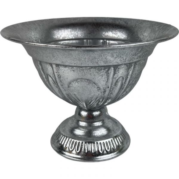 BOX OFFER ZINC- Silver Footed Bowl Top Diameter 20.5cm Height 15.5cm 18 pcs